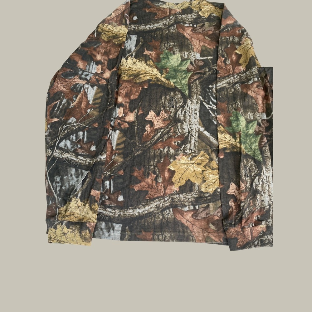 Fieldline Mens Camo Long Sleeve Shirt Advantage Timber Pocket Tee Size L 42-44